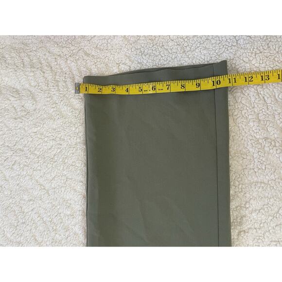 Abercrombie & Fitch Sloan Tailored Wide Leg Pants Trousers Olive Curve Love 27/4 - Picture 11 of 13